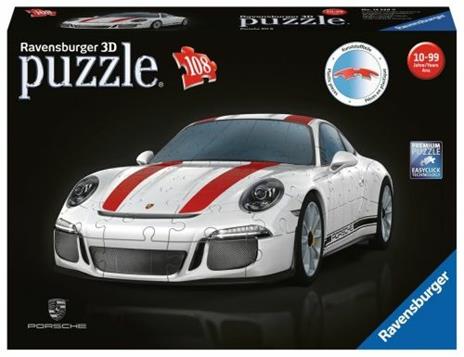 Ravensburger - 3D Puzzle Porsche 911, Veicolo, 108 Pezzi, 10+ Anni - 5