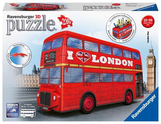 Ravensburger - 3D Puzzle London Bus, 216 Pezzi, 8+ Anni