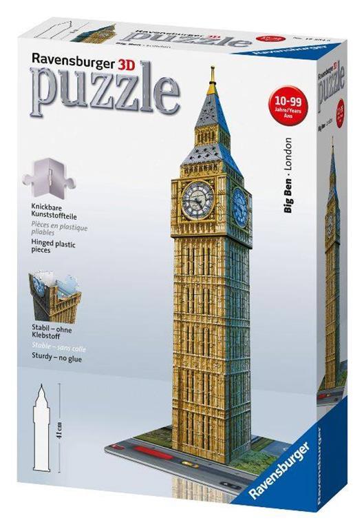 Ravensburger - 3D Puzzle Big Ben, Londra, 216 Pezzi, 8+ Anni - 2