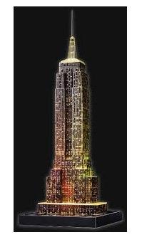 Ravensburger - 3D Puzzle Empire State Building Night Edition con Luce, New York, 216 Pezzi, 8+ Anni - 5