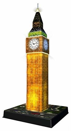 Ravensburger - 3D Puzzle Big Ben Night Edition con Luce, Londra, 216 Pezzi, 8+ Anni - 7