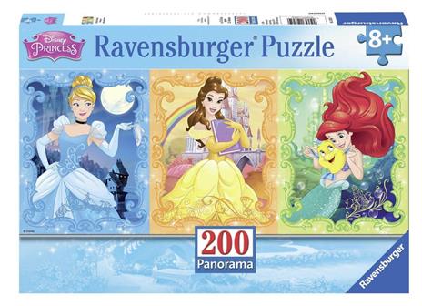 Ravensburger - Puzzle Principesse Disney Panorama, 200 Pezzi XXL, Età Raccomandata 8+ Anni