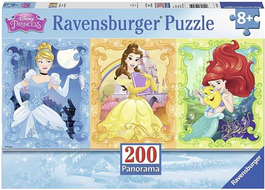 Ravensburger - Puzzle Principesse Disney Panorama, 200 Pezzi XXL, Età Raccomandata 8+ Anni - 2