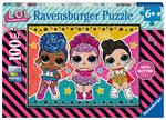 Ravensburger L.O.L Glitter Puzzle per Bambini, Multicolore, 100 Pezzi, 12881