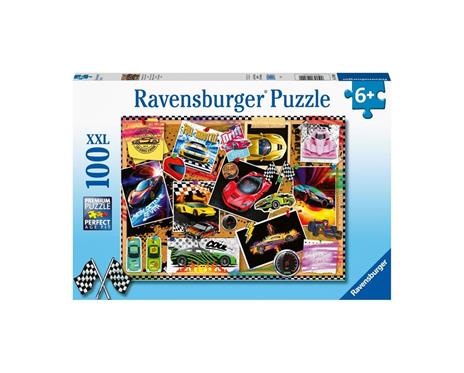 Ravensburger - Puzzle Auto da corsa, 100 Pezzi XXL, Età Raccomandata 6+ Anni