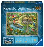 Ravensburger Puzzle Spedizione nella giungla, Escape Kids, 368 pezzi, Puzzle Bambini, età raccomandata 9+