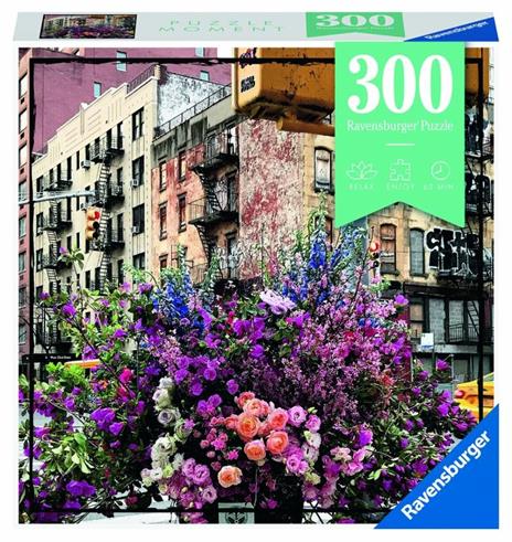 Ravensburger - Puzzle Flowers in New York, Collezione Puzzle Moments, 300 Pezzi, Puzzle Adulti