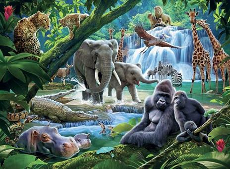 Ravensburger - Puzzle Animali della giungla, 100 Pezzi XXL, Età Raccomandata 6+ Anni - 2