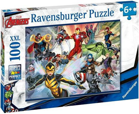 Ravensburger - Puzzle Avengers, 100 Pezzi XXL, Età Raccomandata 6+ Anni - 2