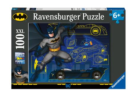 Ravensburger - Puzzle Batman B, 100 Pezzi XXL, Età Raccomandata 6+ Anni