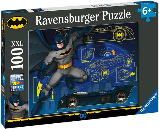 Ravensburger - Puzzle Batman B, 100 Pezzi XXL, Età Raccomandata 6+ Anni - 2