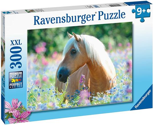 Ravensburger - Puzzle Cavallo tra i fiori, 300 Pezzi XXL, Età Raccomandata  9+ Anni