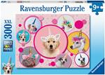 Ravensburger - Puzzle Cagnolini unicorno, 300 Pezzi XXL, Età Raccomandata 9+ Anni