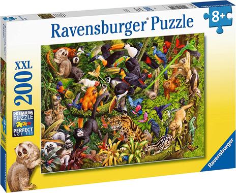 Ravensburger - Puzzle Giungla vivace, 200 Pezzi XXL, Età Raccomandata 8+ Anni - 2