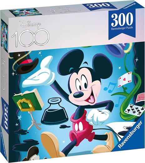 Ravensburger - Puzzle Disney Mickey Mouse, 300 Pezzi, 8+, Limited edition Disney 100 - 2