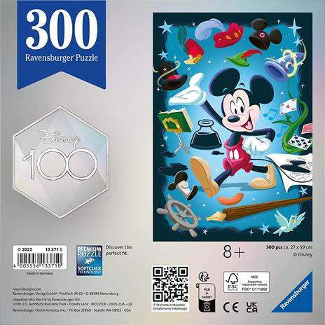 Ravensburger - Puzzle Disney Mickey Mouse, 300 Pezzi, 8+, Limited edition Disney 100 - 3