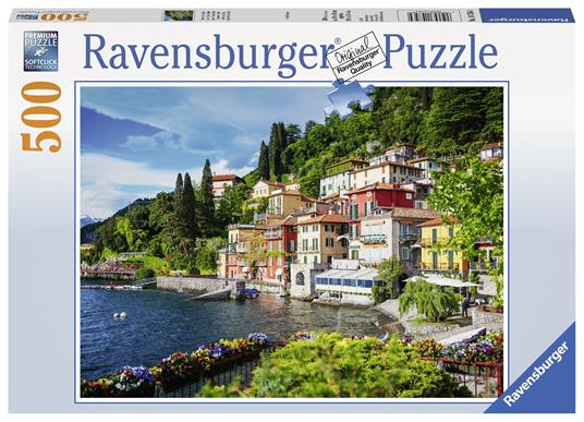 Ravensburger - Puzzle Lago di Como Italia 500 Pezzi Puzzle Adulti