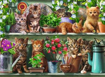 Ravensburger - Puzzle Gatto sullo Scaffale, 500 Pezzi, Puzzle Adulti - 3