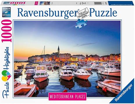 Ravensburger - Puzzle Mediterranean Croatia, Collezione Mediterranean Places, 1000 Pezzi, Puzzle Adulti