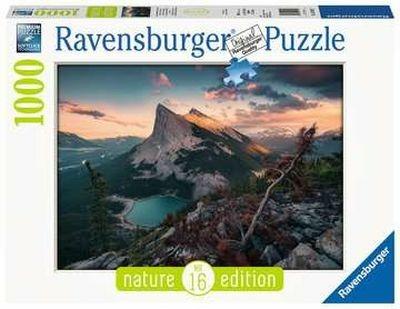 Ravensburger - Puzzle Tramonto in montagna, Collezione Nature Edition, 1000 Pezzi, Puzzle Adulti - 12