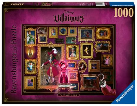 Ravensburger - Puzzle Villainous: Capt. Hook, Collezione Villainous, 1000 Pezzi, Puzzle Adulti