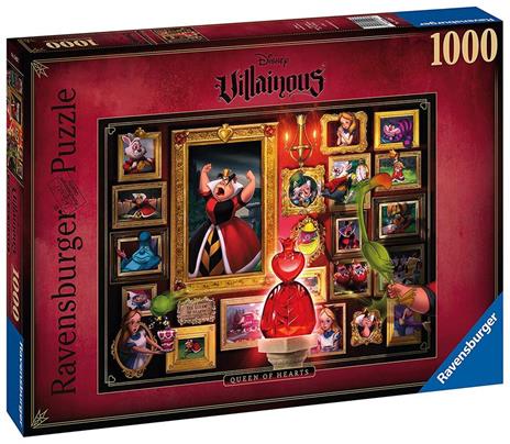 Ravensburger - Puzzle Villainous:Queen of Hearts, Collezione Villainous, 1000 Pezzi, Puzzle Adulti - 8