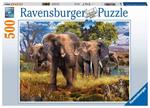 Ravensburger - Puzzle Famiglia di Elefanti, 500 Pezzi, Puzzle Adulti