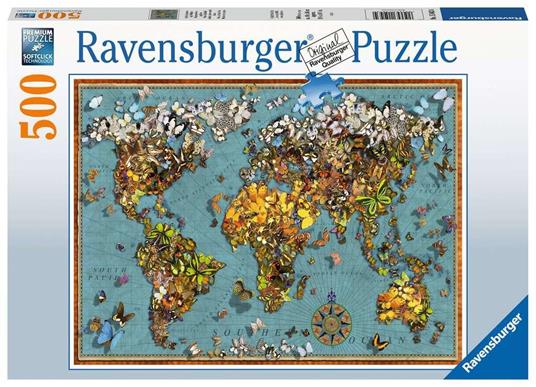 Ravensburger - Puzzle Mondo di Farfalle, 500 Pezzi, Puzzle Adulti -  Ravensburger - Puzzle 500 pz - Puzzle da 300 a 1000 pezzi - Giocattoli