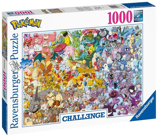 Ravensburger - Puzzle Pokémon, Collezione Challenge, 1000 Pezzi, Puzzle Adulti