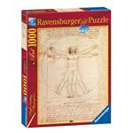 Ravensburger - Puzzle Leonardo: Uomo Vitruviano, Art Collection, 1000 Pezzi, Puzzle Adulti