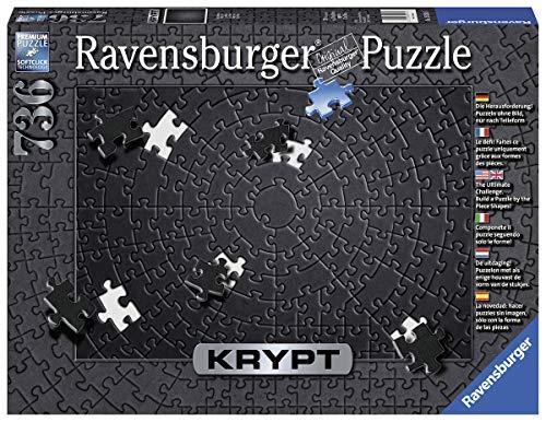 Ravensburger - Puzzle Krypt Black, 736 Pezzi, Puzzle Adulti