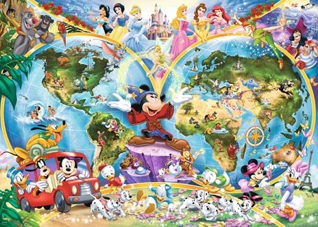Mappamondo Disney Puzzle 1000 pezzi Ravensburger (15785) - 13