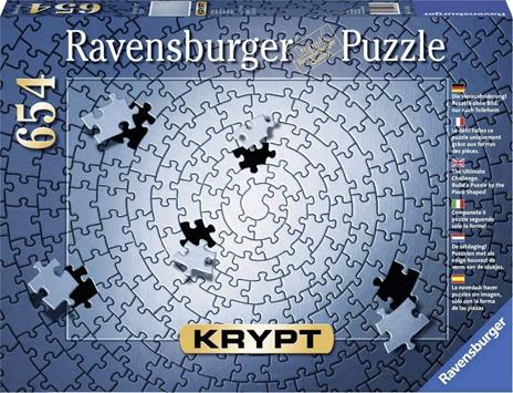 Ravensburger - Puzzle Krypt Silver, 654 Pezzi, Puzzle Adulti