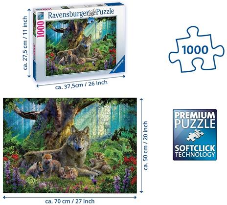 Puzzle Ravensburger. Lupi nella foresta 1000 pezzi - 4