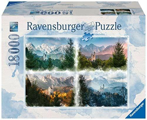 Ravensburger - Puzzle 4 Stagioni del Castello delle Fiabe, 18000 Pezzi, Puzzle Adulti