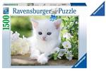 Ravensburger - Puzzle Gattino Bianco, 1500 Pezzi, Puzzle Adulti