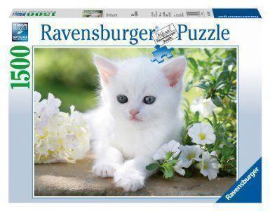 Ravensburger - Puzzle Gattino Bianco, 1500 Pezzi, Puzzle Adulti - 4