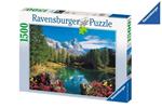 Ravensburger - Puzzle Lago Alpino Con Cervino , 1500 Pezzi, Puzzle Adulti