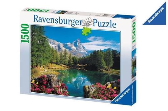 Ravensburger - Puzzle Lago Alpino Con Cervino , 1500 Pezzi, Puzzle Adulti - 3