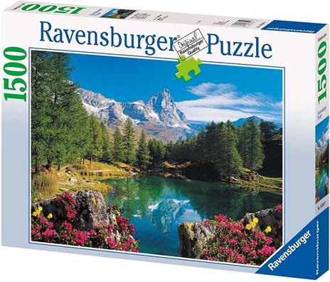 Ravensburger - Puzzle Lago Alpino Con Cervino , 1500 Pezzi, Puzzle Adulti - 5