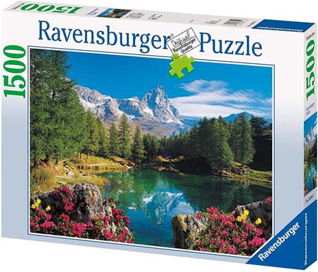 Ravensburger - Puzzle Lago Alpino Con Cervino , 1500 Pezzi, Puzzle Adulti - 2