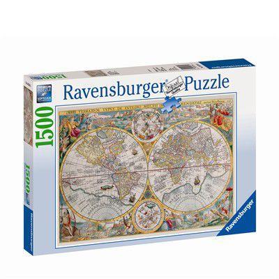 Ravensburger - Puzzle Mappamondo storico, 1500 Pezzi, Puzzle Adulti