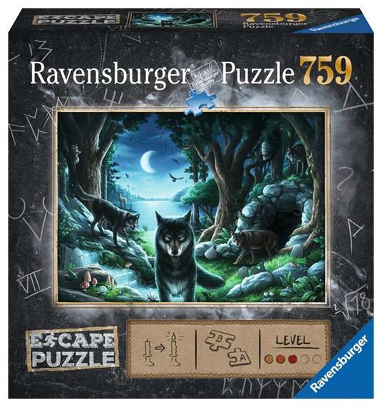 Ravensburger Puzzle Il Branco di Lupi, Escape Puzzle, 759 pezzi, Puzzle Adulti