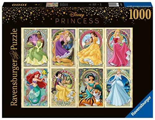 Ravensburger - Puzzle Principesse dell'Art Nouveau, Disney, 1000 Pezzi, Puzzle Adulti