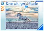 Ravensburger - Puzzle Cavallo in Spiaggia, 500 Pezzi, Puzzle Adulti
