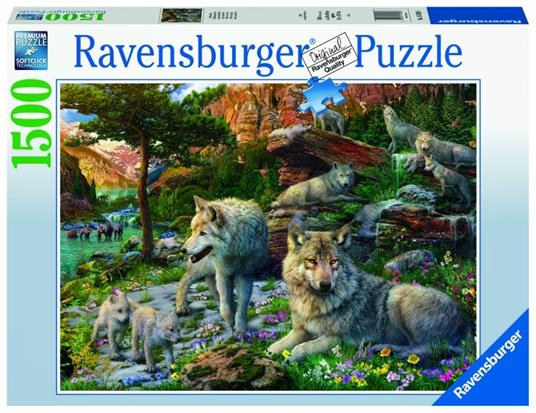Ravensburger - Puzzle Lupi in primavera, 1500 Pezzi, Puzzle Adulti