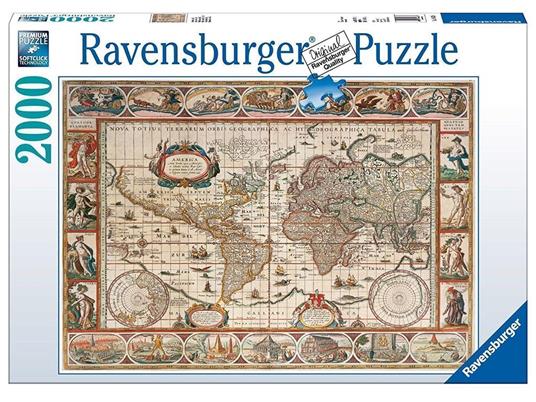 Ravensburger - Puzzle Mappamondo 1650, 2000 Pezzi, Puzzle Adulti - 4