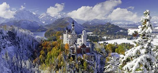 Ravensburger - Puzzle Castello di Neuschwanstein, Collezione Panorama, 2000 Pezzi, Puzzle Adulti - 39