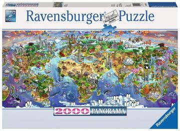 Ravensburger - Puzzle Le meraviglie del mondo, Collezione Panorama, 2000 Pezzi, Puzzle Adulti