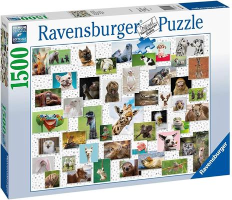 Ravensburger - Puzzle Collage di animali divertenti, 1500 Pezzi, Puzzle Adulti - 2